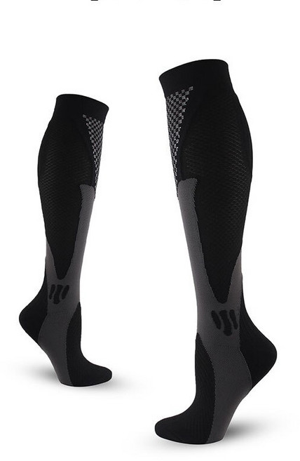 헬스 러닝 등산 스포츠 장목 스타킹 축구 양말 5컬러, 블랙그레이