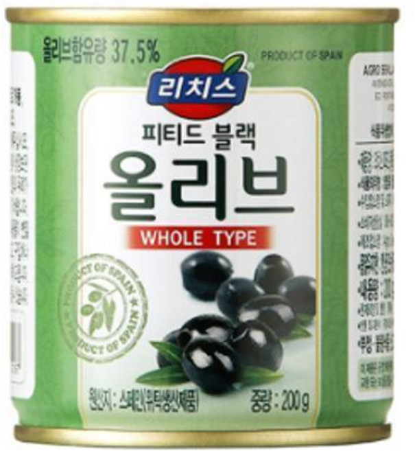 동서 리치스 블랙올리브 홀 피티드, 1개