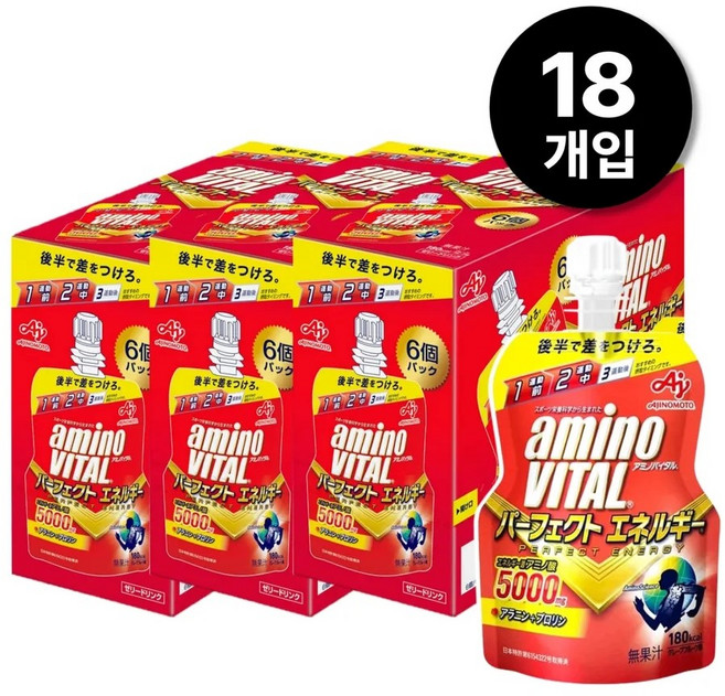 아미노바이탈5000 퍼펙트 에너지젤 드링크, 18개, 130g