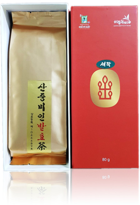 산곡다원 산중미인 발효차 세작 80g 하동 발효 녹차, 1박스, 1개입