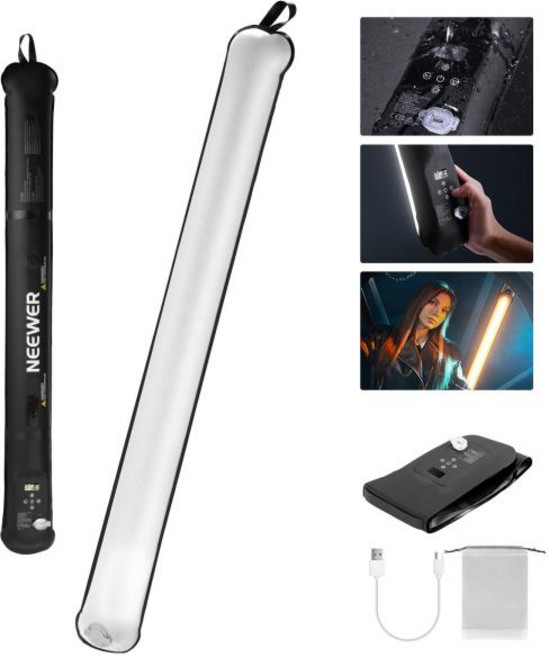 NANLITE 파보튜브 II 15X 30X RGB LED 라이트 컬러 소프트 스틱 2700K-6500K 핸드헬드 pk Nanlite T8-7X, 06 15X 4 kit