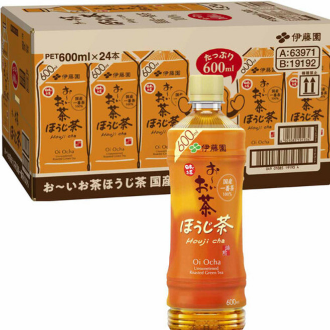 이토엔 오이차 호지차 600ml×24병, 600ml, 24개