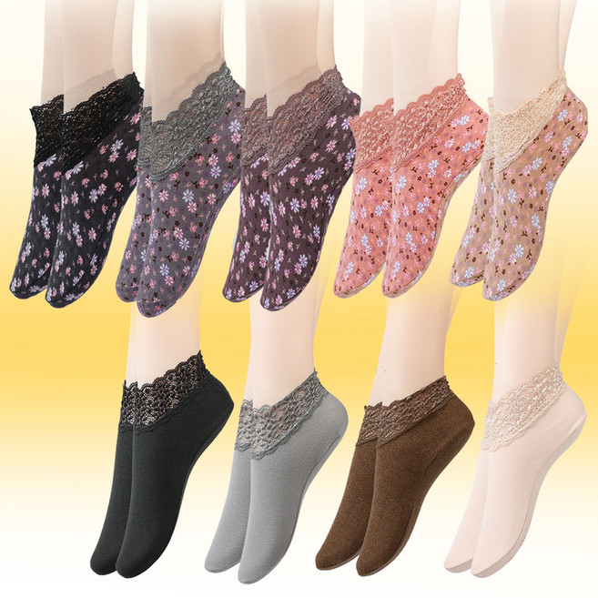 기모덧신 레이스덧신 발목덧신 요술버선 칼라 꽃무늬 보온 여성용 프리사이즈 어린이집 여성양말 실내화 덧버선
