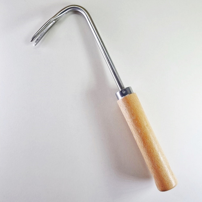 베란다 주말농장 텃밭관리용 잡초제거기 다기능 지렛대 스뎅 잡초용 후크 호미 130g, 265mm 1개