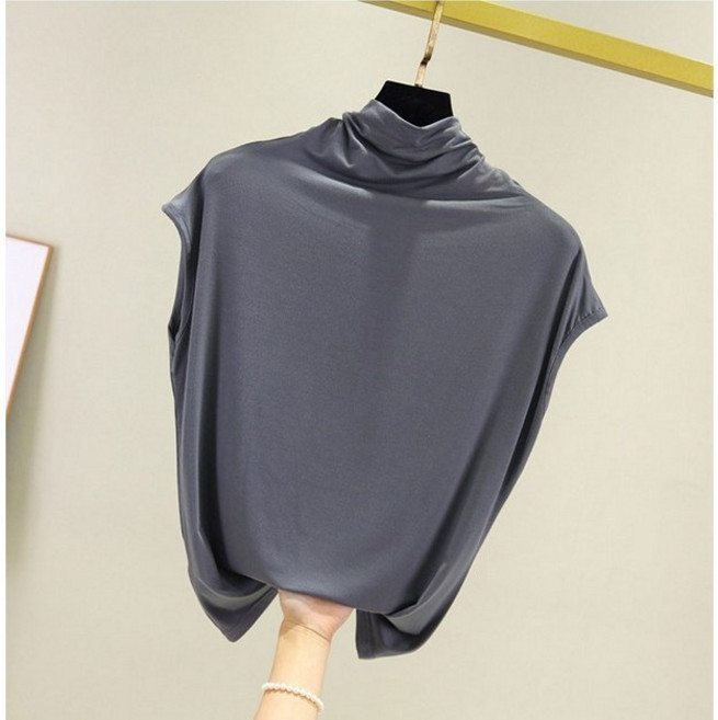 케익 여성 반목 얇은 모달 부드러운 나시 민소매 티셔츠 S51