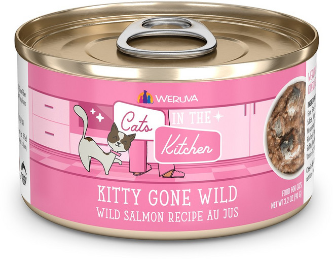웨루바 CITK 캣츠인더키친 키티건와일드 캔 90g, 연어, 1개