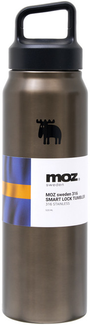 MOZ 스웨덴 스마트락 텀블러 포스코 316 스텐 원버튼 손잡이 보온보냉병 보온보냉텀블러, 1개, 520ml, 티타늄실버