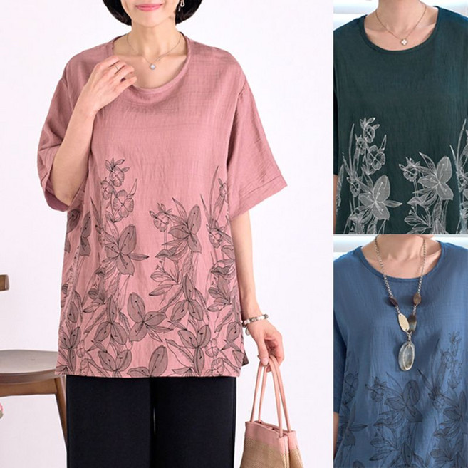 로즈맘 다훈라운드인견블라우스