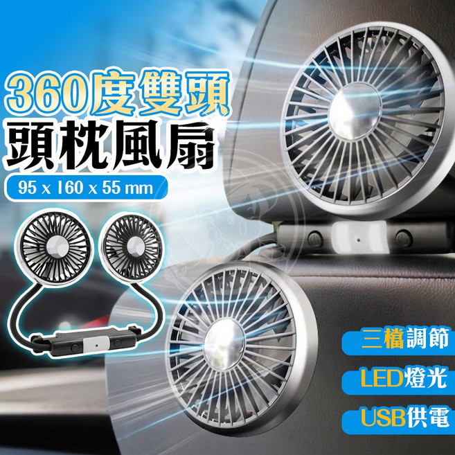 360度雙頭軟管USB風扇