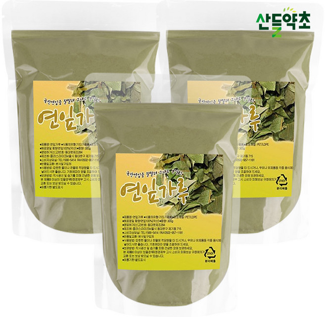 국산 연잎가루 분말 300g, 3개