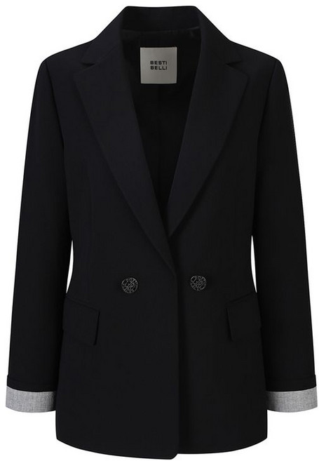 베스띠벨리 24봄 롤업 셋업 자켓1108BK