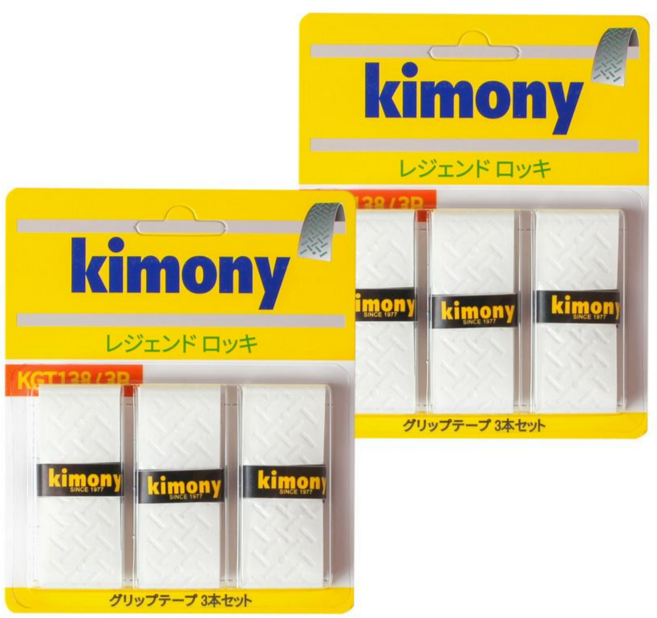 키모니 레전드 오버그립 타이어패턴 KGT138/3P 2세트, 화이트, 6개