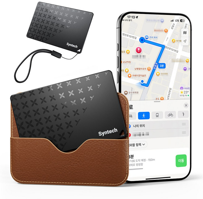 애플인증 위치추적기 무선충전 카드트래커 스마트 에어태그 신테크, 1개, 기타