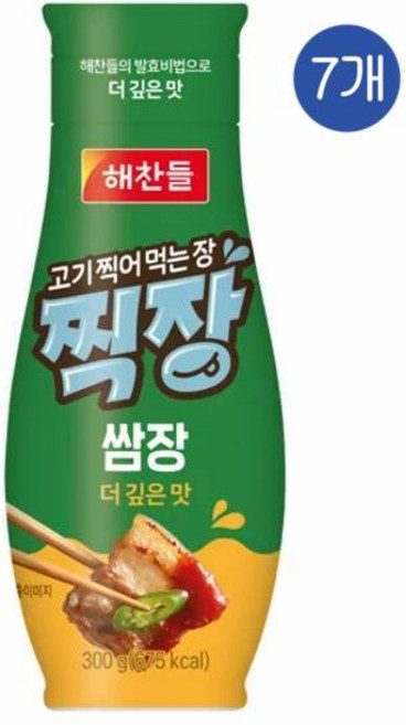 해찬들 고기 찍어 먹는 장 찍장 쌈장, 300g, 7개