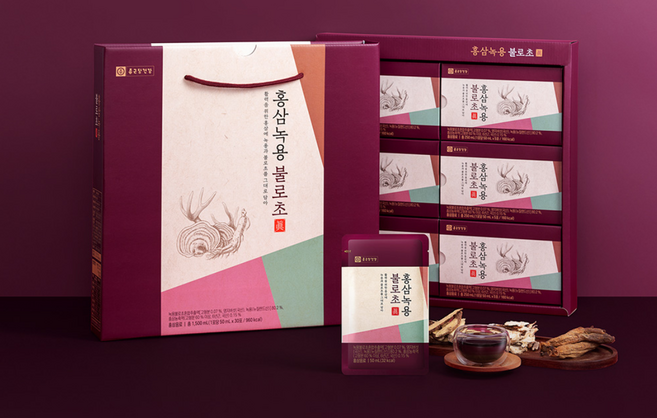 종근당건강 홍삼녹용 불로초 선물세트 50mL x 30포 쇼핑백, 30개