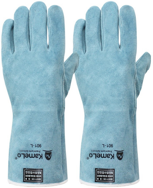 901-L 카멜로 CO2 용접 소가죽 애견 훈련용 보호 장갑 왼손만 선택가능, 901-LL (왼손만2개), 1개