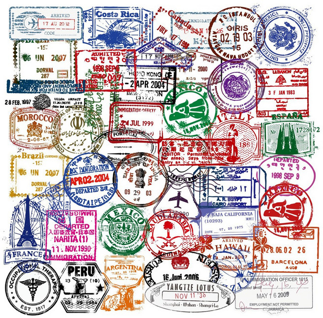 포트렘 캐리어스티커 노트북스티커 꾸미기, 1세트, 04_여권스탬프