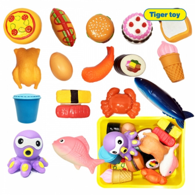 소프트 베이커리 생선류 16종 소꿉 놀이 음식장난감, 1개