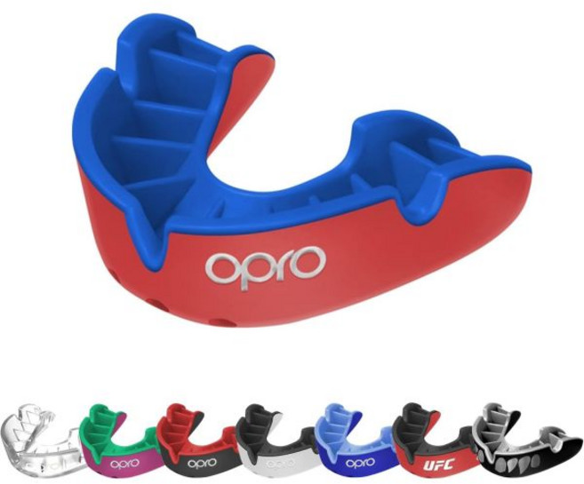 OPRO 스포츠 마우스 가드 실버 레벨, 빨강/어두운 파랑
