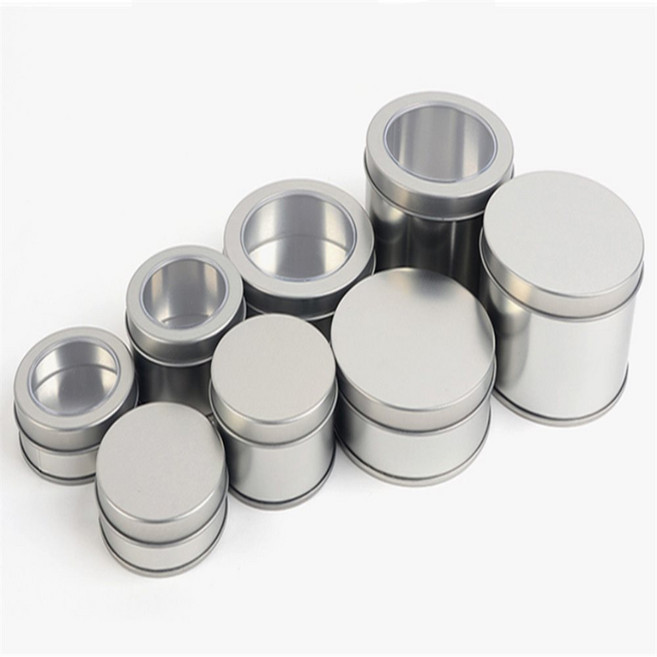 에버템즈 미니 원형 철제 스틸 틴케이스 150ml 사탕캔디틴케이스 악세사리포장수납미니케이스 미니어처틴케이스, 65x40mm - 투명창