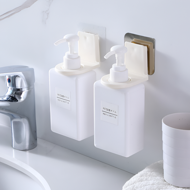 무타공 부착식 샴푸홀더 핸드워시 바디워시 거치대 2Color, 골드