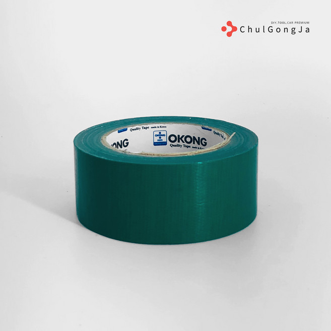 철공자 오공 청테이프 48MM 25M 녹색 면테이프 천테이프, 1개