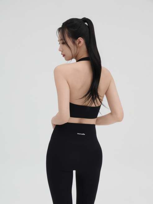 홀터넥 일체형 캡내장 무브엘라 요가 필라테스 운동