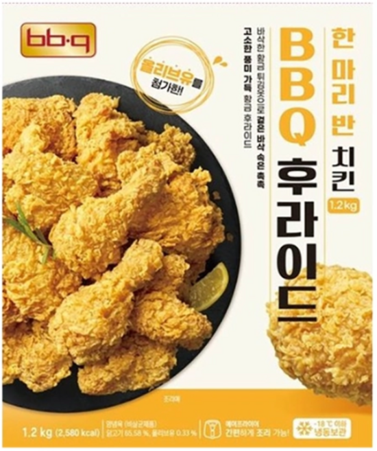 코스트코 BBQ 후라이드 한마리반 치킨 1.2kg 국내산 닭, 1개