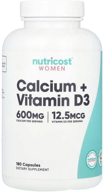 뉴트리코스트 여성 칼슘 비타민D3 Women Calcium VitaminD3 캡슐 180정, 1개 - 쿠팡