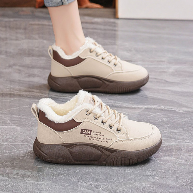 Modern Fashion 여성 발편한 기모 안감 운동화 방한 스니커즈 L08