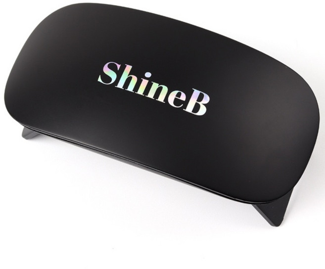 샤인비 프리미엄 LED UV 미니 젤 램프, 1개, 블랙