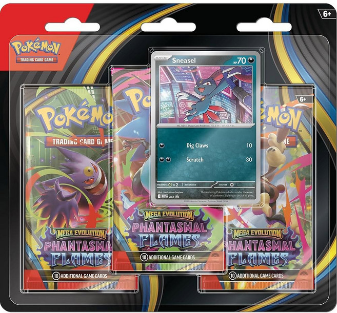 포켓몬 TCG: 메가 에볼루션 팬텀 플레임 3팩 블리스터 (랜덤 프로모션) 149709, 포켓몬 TCG: 메가 에볼루션 팬텀 플레임 3팩 블리스