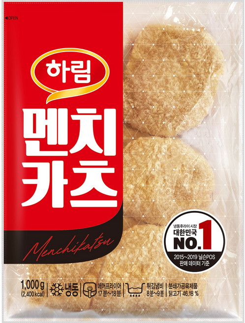 하림 멘치카츠, 1kg, 1개