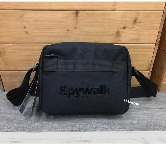 Spywalk 潮流休閒側背小包 尼龍斜背包, 黑色 (P1239)