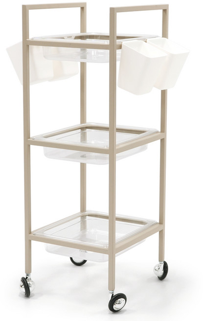 뜨리고 3단 웨곤 플러스 T-3001 트레이 트롤리 이동식 수납장 선반 카트 틈새장, T-3001(베이지)