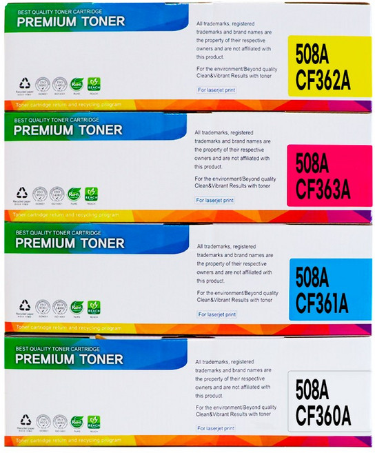 508A CF360A 호환 토너 M552n M553dn M553n, 1개, CF 360 4색 세트