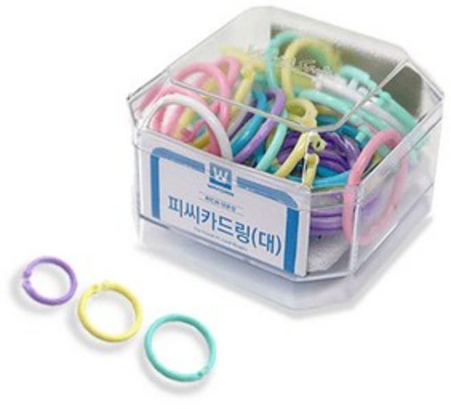 화신 리치 피씨카드링 대 컬러믹스 대용량, 리치피씨카드링(대), 1세트