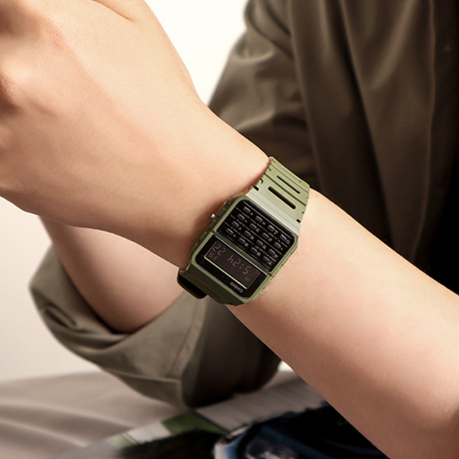 카시오 CA-53WF-3B 남성 데이터뱅크 계산기 전자 시계