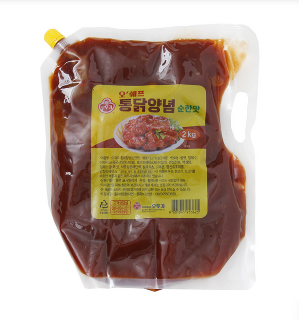 오쉐프 통닭양념 순한맛, 2kg, 35개