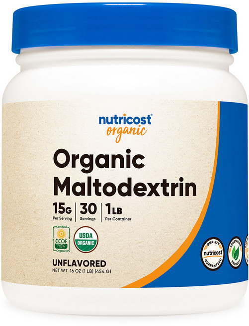 뉴트리코스트 말토덱스트린 타피오카 가루 Nutricost Maltodextrin Tapioca Flour 1lb 1서빙 15g 30회분, 454g, 1개