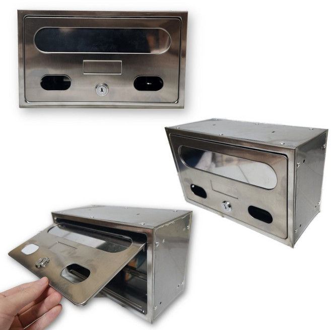 스텐 다세대 우편함 벽걸이 우체통 아파트, 전면스텐 소, 80