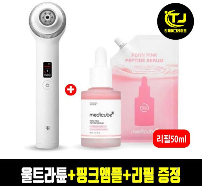 (국산정품) 메디큐브 에이지알 울트라튠 40.68+PDRN 핑크 펩타이드 앰플 30ml+리필 50ml / TJ