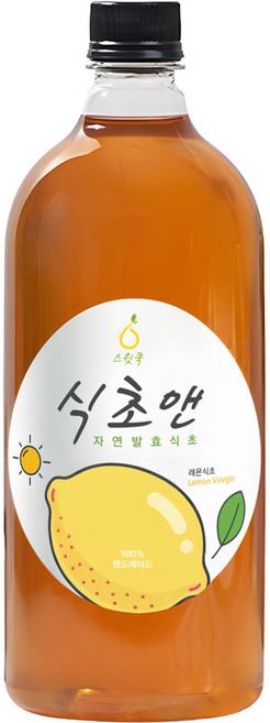 스윗쿡 식초앤 천연 자연 발효 레몬식초 수제100%, 1개, 1L