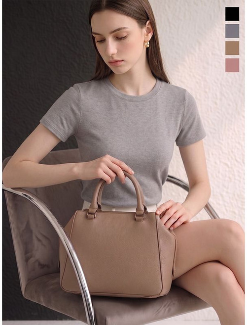 에스콰이아 하 소가죽 토트백 브라운 그레이