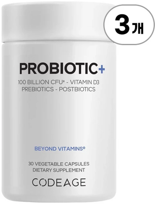 코드에이지 프로바이오틱+ Codeage Probiotic+ 30정, 3개 - 쿠팡