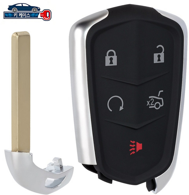 캐딜락 스마트 키 케이스 호환용 ATS CTS XTS (기판없음), 1개, 5버튼