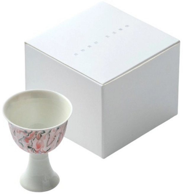 敦煌飛天陶瓷蓋碗 茶具, 1個, 高足鈴蘭杯-簡裝,200mL以下