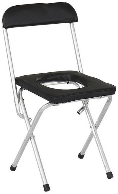 접이식 좌욕 의자 두꺼운 이동식 스툴 노인 변기 임산부 구멍, L. 접이식 등받이형 38cm 블랙, 1개