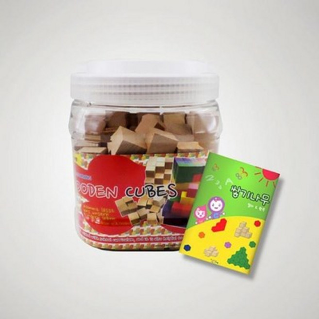 큰솔스토밍 가베가족 큰솔2.5cm원목쌓기나무100p실속+미니북+통, one color/free, 1개