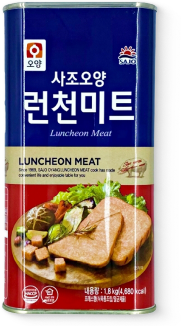 마켓패밀리 (마켓패밀리) 사조오양 런천미트 1.8kg 햄 부대찌개 스팸 업소용 대용량 식당용, 1개